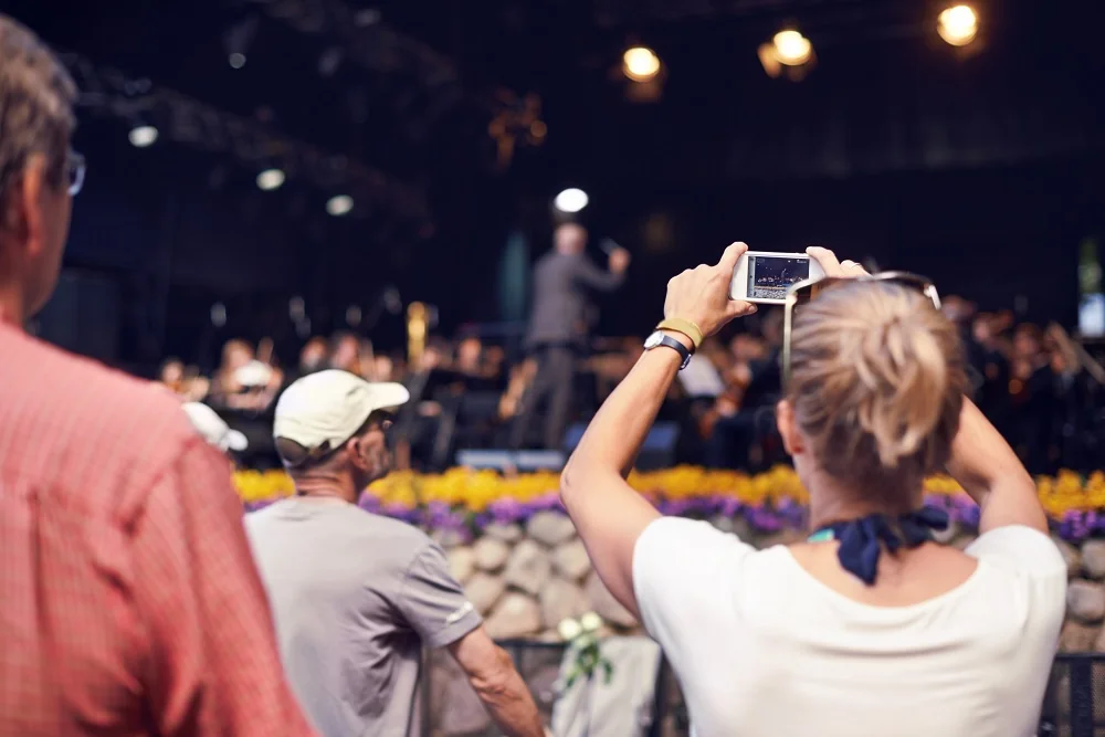 Audience watching a live performance